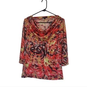 Anne Klein 3/4 Sleeve Cowl Neck Top